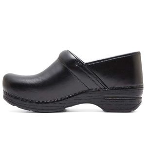 Dansko Black Oiled Leather Pro XP Clogs Sz 40